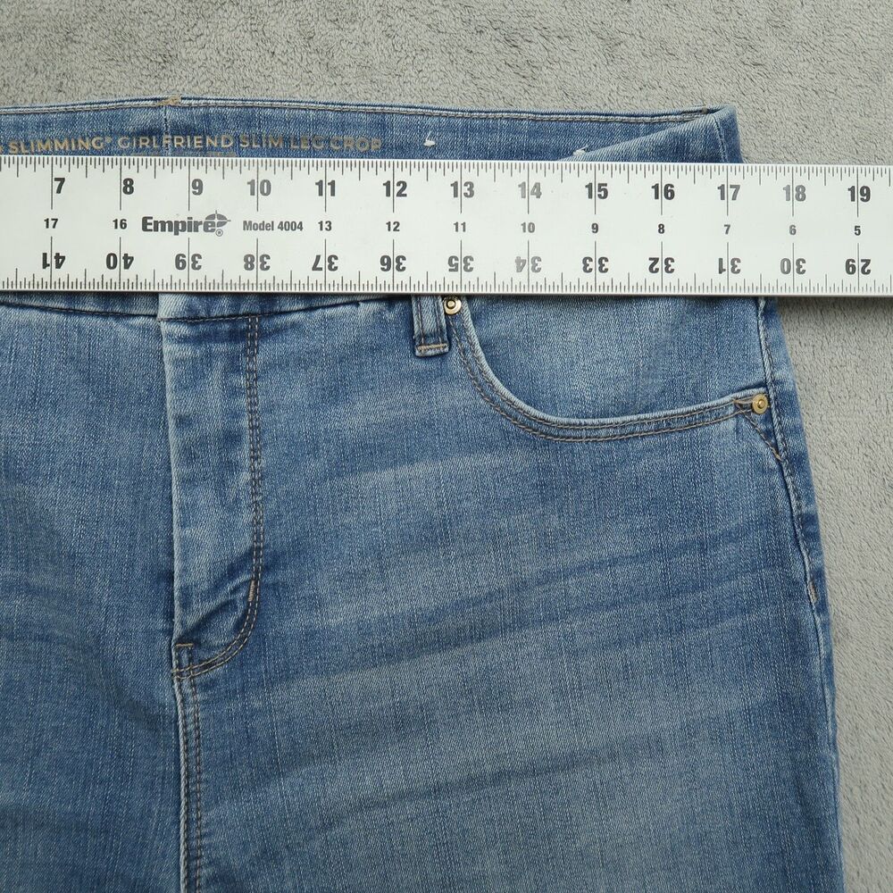 Chico's Jeans Women's 2R US-12R High-Rise Girlfriend Slim Leg Crop 24" Inseam - Picture 4 of 16